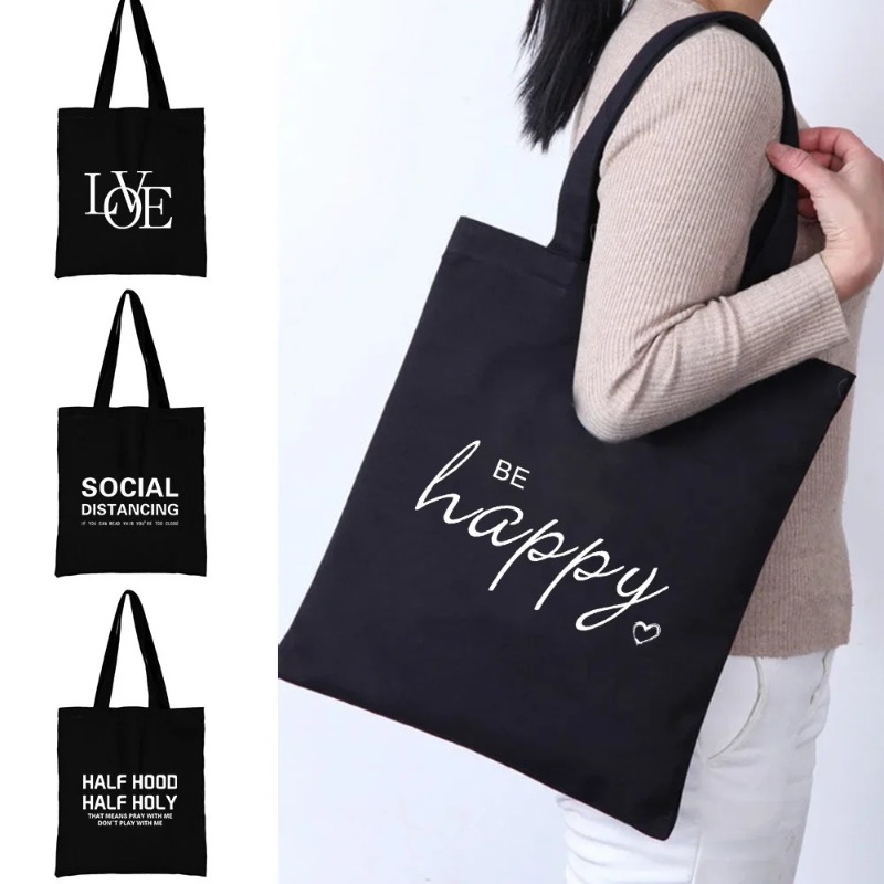 Women'S Bags For Work - Kawaii Cartoon Orange Katze Print Schwarz