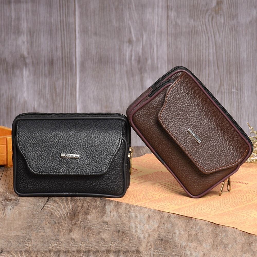 Saddle Bag Leather - Lässige PU-Leder Herren Hüfttasche Sport Wasserdichte