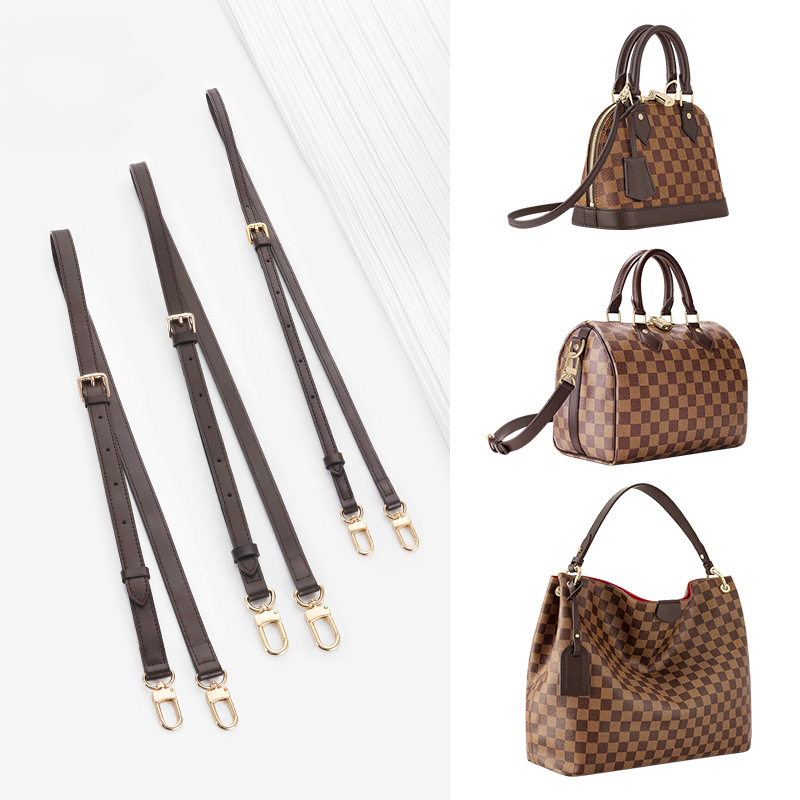 Women Bags Lv - Dunkelbraune Ersatz-Taschengurte aus Leder für LV
