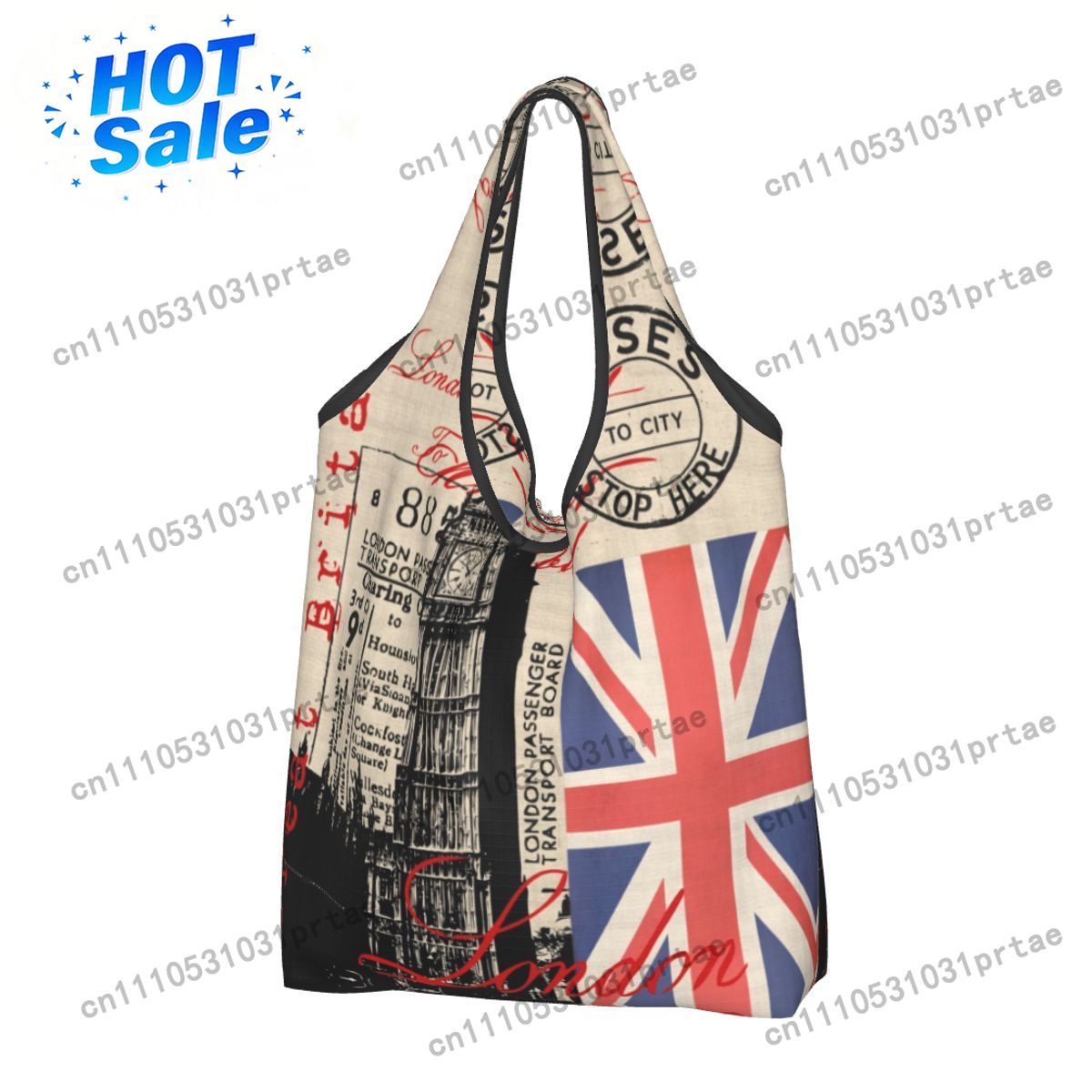 Women Bags In Uk - Maßgefertigte Retro Vintage London Einkaufstasche Lustige
