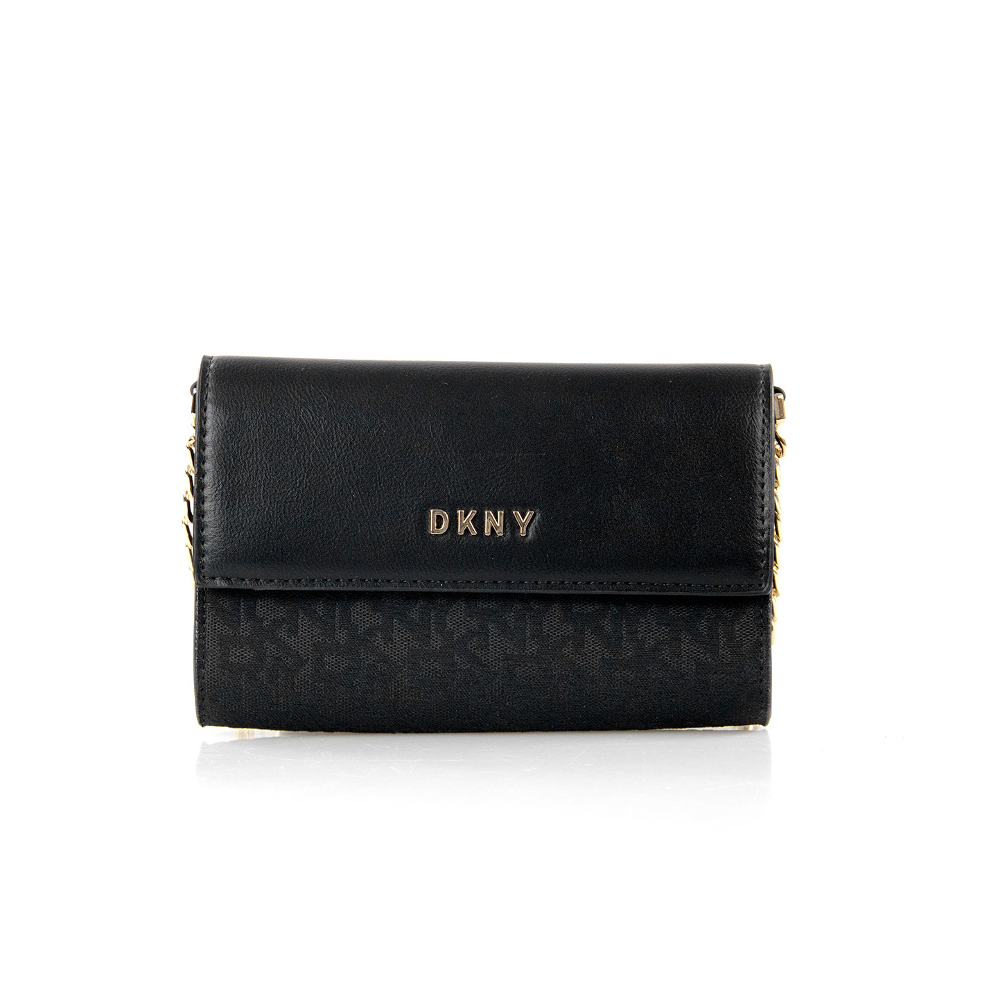 Women Bags Dkny - DKNY Damen-Monogramm-Kettenhandtasche mit bedrucktem Muster, goldfarbenen