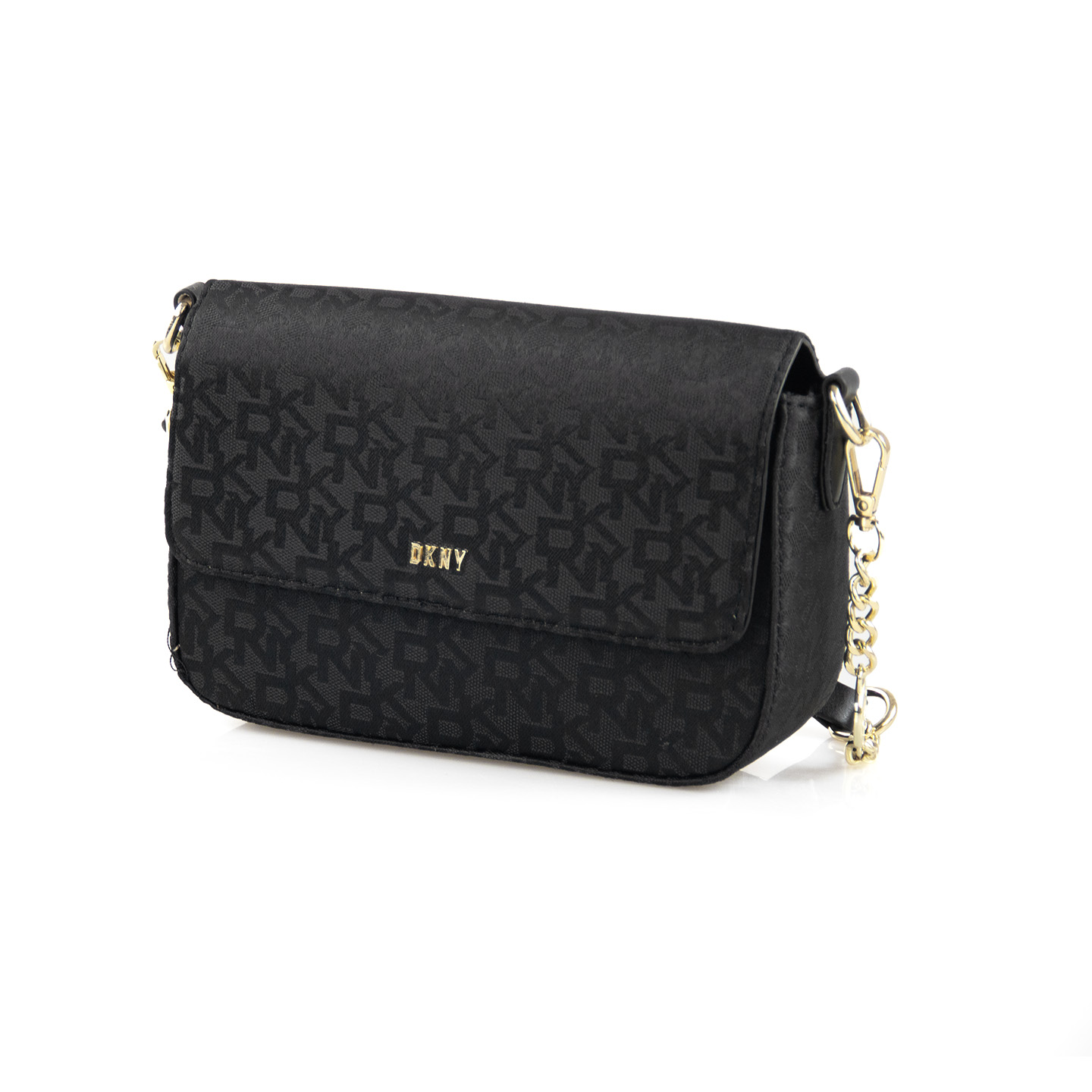 Women Bags Dkny - DKNY Damen-Umhängetasche mit Monogramm-Muster, Metall-Logo-Dekor, Kettenriemen,