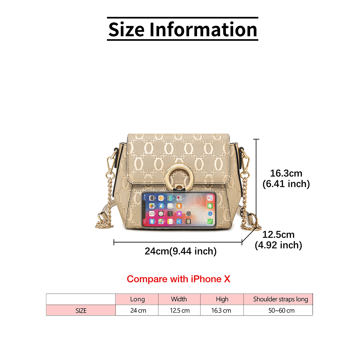FOXER Luxusmarke Damen Schulte – Women Bags Golden Bewertung und Preis