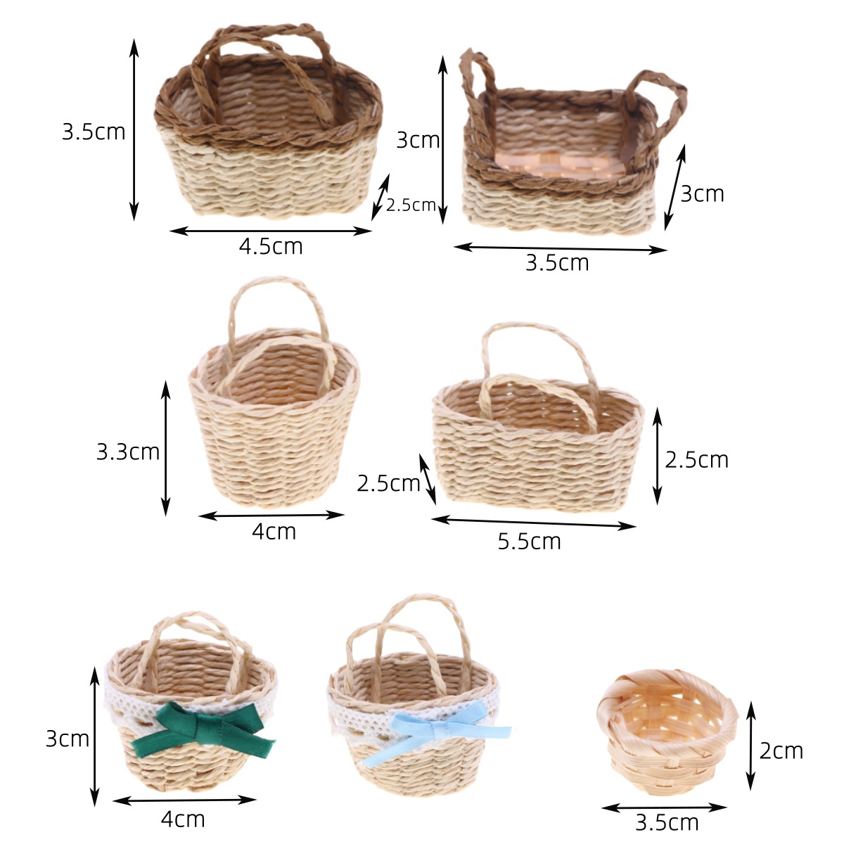 1Pc Puppenhaus Handgewebte Laf – Basket Bag Wicker Bewertung und Preis