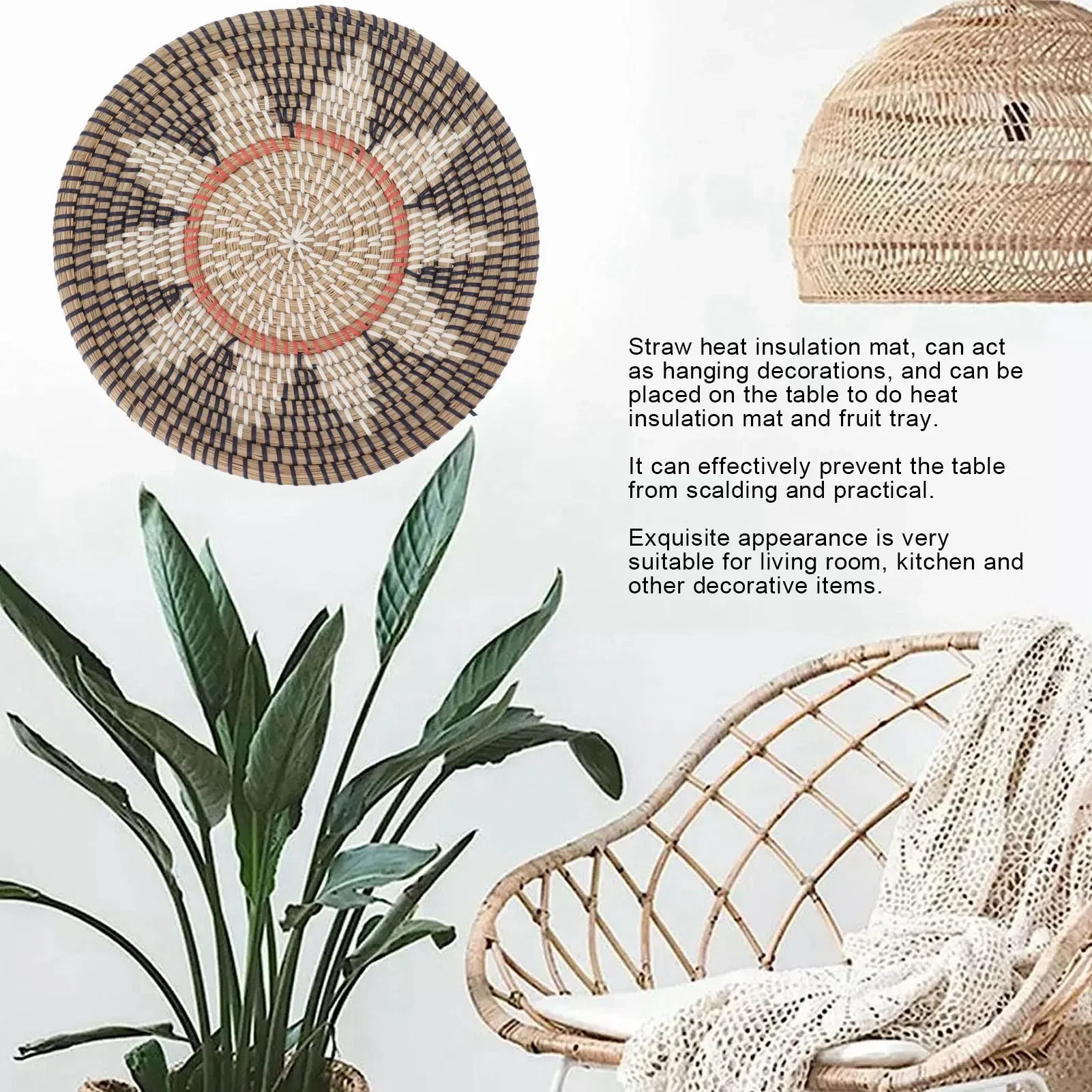 Runde Gras-Wandornamente, 35 c – Basket Bag Wicker Bewertung und Preis