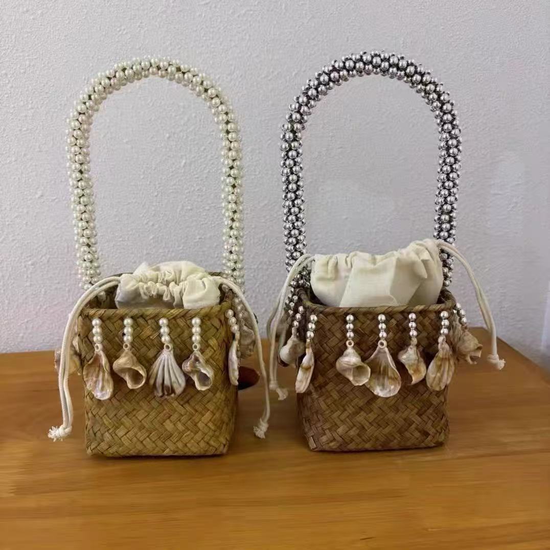 Geflochtene Rattantaschen für  – Basket Bag Wicker Bewertung und Preis