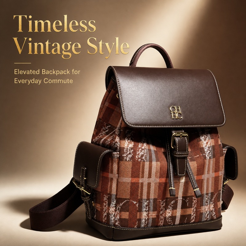 CHHC Modischer Farbblock-Rucks – Women Bags Luxury Bewertung und Preis