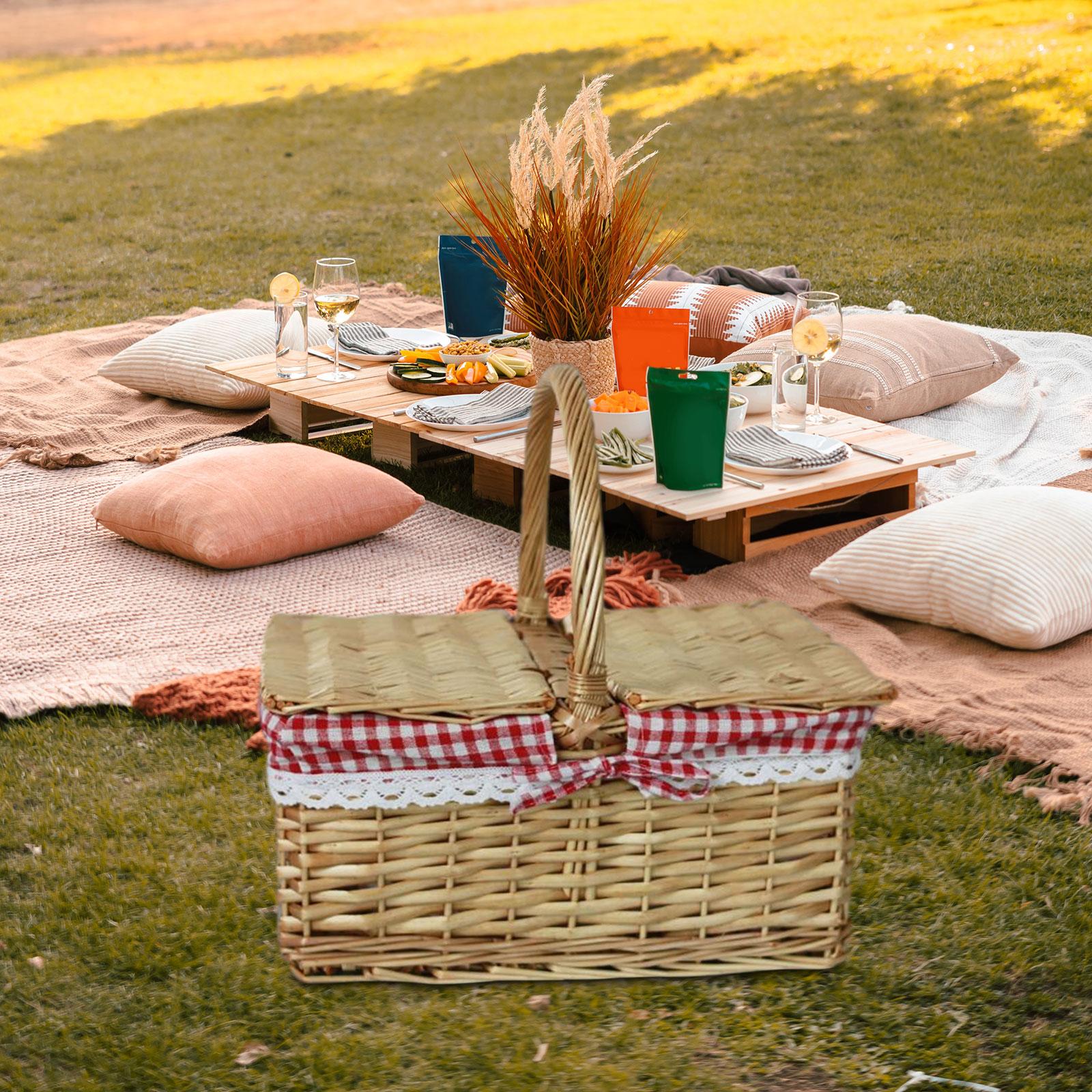Picknickkorb aus Korbgeflecht  – Basket Bag Wicker Bewertung und Preis