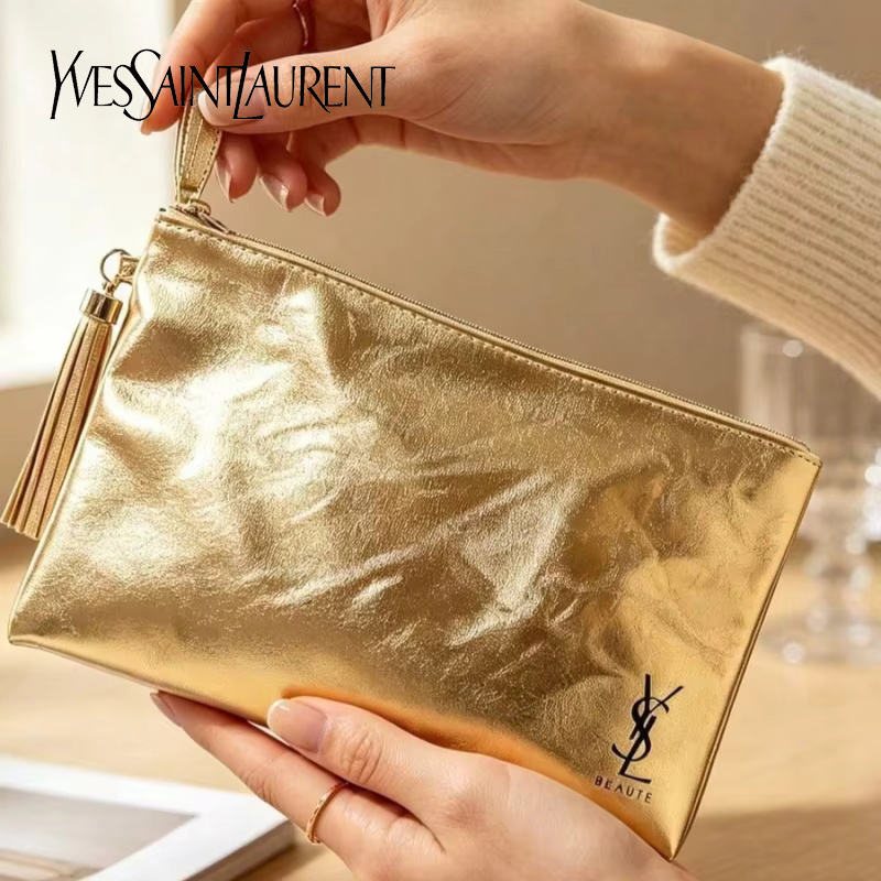 YSL Goldene Kosmetiktasche, Tr – Women Bags Golden Bewertung und Preis