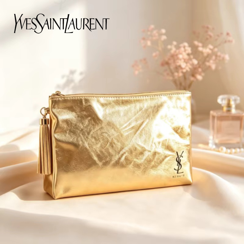 YSL Goldene Kosmetiktasche, Tr – Women Bags Golden Bewertung und Preis